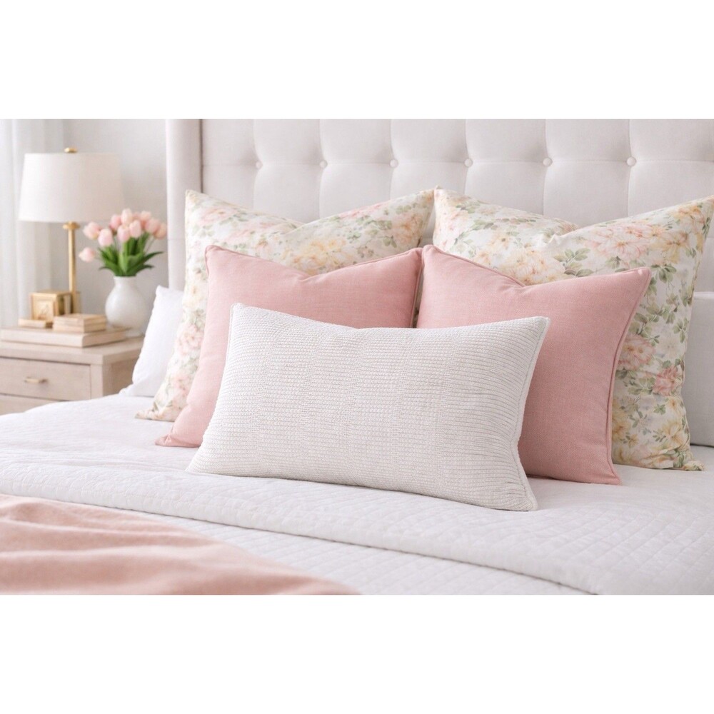 Lauren Ralph Lauren15x20 White Basket Weave Cotton‎ Throw Pillow